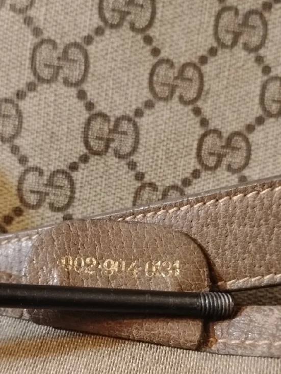 Gucci Beige Brown GG Canvas Tote with Red-Green Web and Gold Hardware - Picture 3 of 5